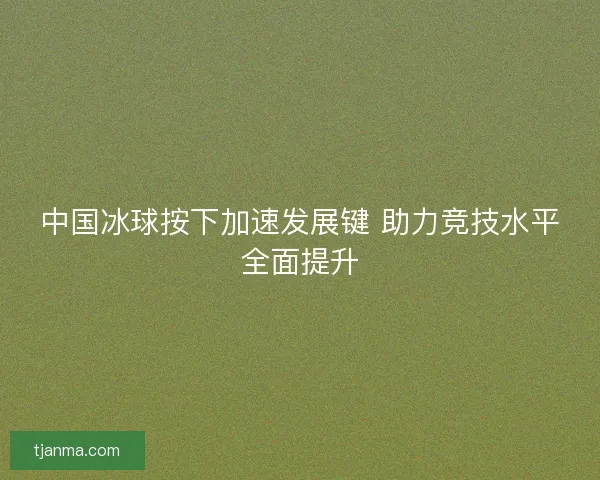 中国冰球按下加速发展键 助力竞技水平全面提升